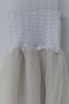 SWAYING/KNIT crochet stitching rotating skirt SW212LS18 white